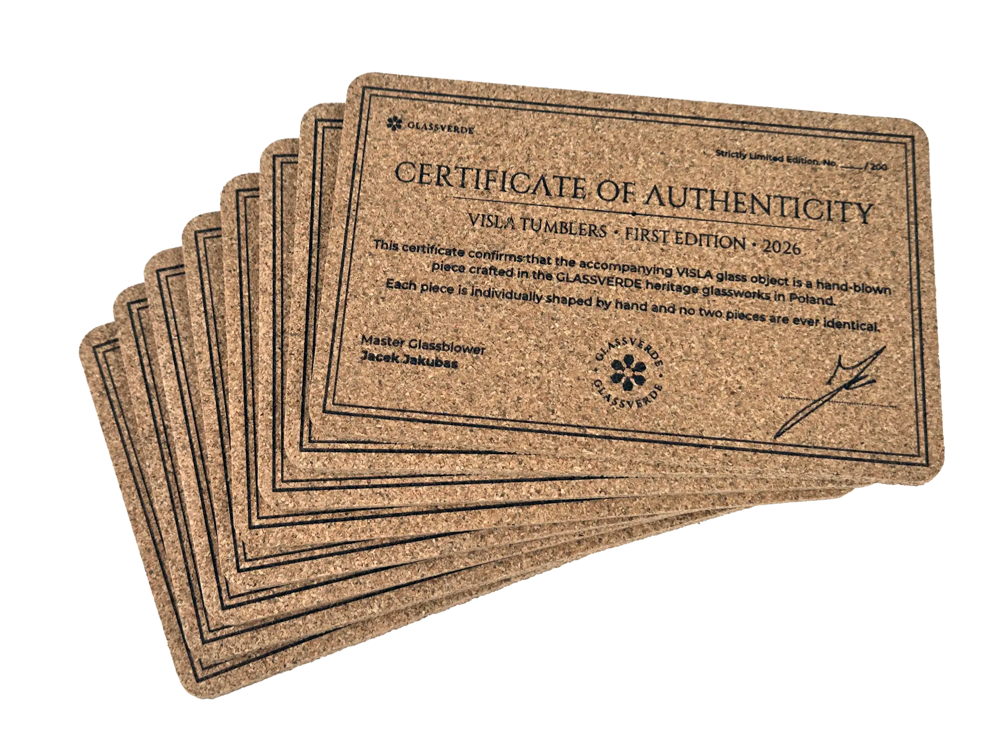 GLASSVERDE certificates by Jacek Jakubas